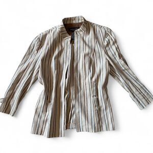 Perceptions striped button up blazer Size 8